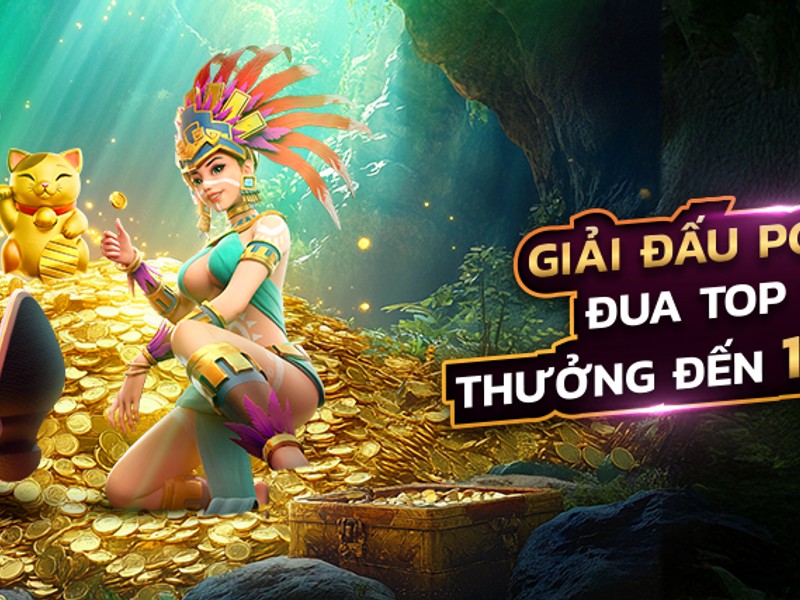 Chiếc cúp lấp lánh trên bàn poker, tượng trưng cho giải đấu lớn hz88